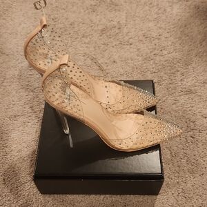 Bisou Bisou Transparent Studded Heels